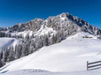 Sonnenalm Ausblick zur Scheibenwand und Mehlbeerwände